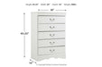 Anarasia White Chest of Drawers - B129-46 - Lara Furniture