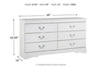 Anarasia White Dresser - B129-31 - Lara Furniture