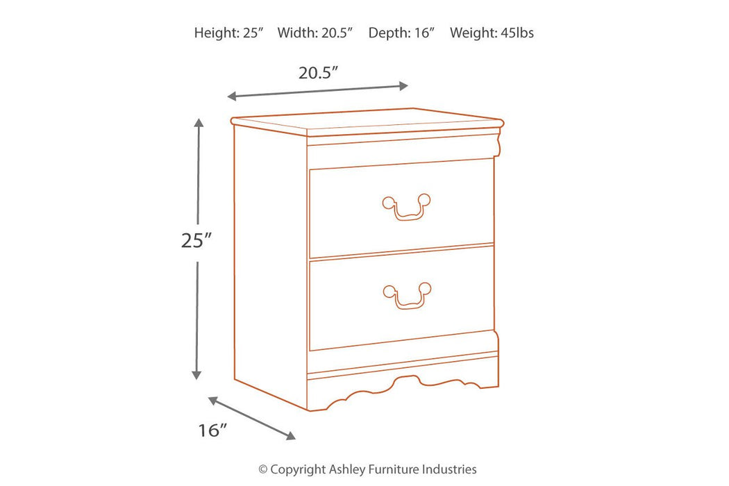 Anarasia White Nightstand - B129-92 - Lara Furniture