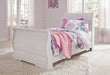 Anarasia White Twin Sleigh Bed - Lara Furniture