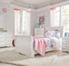 Anarasia White Twin Sleigh Bed - Lara Furniture