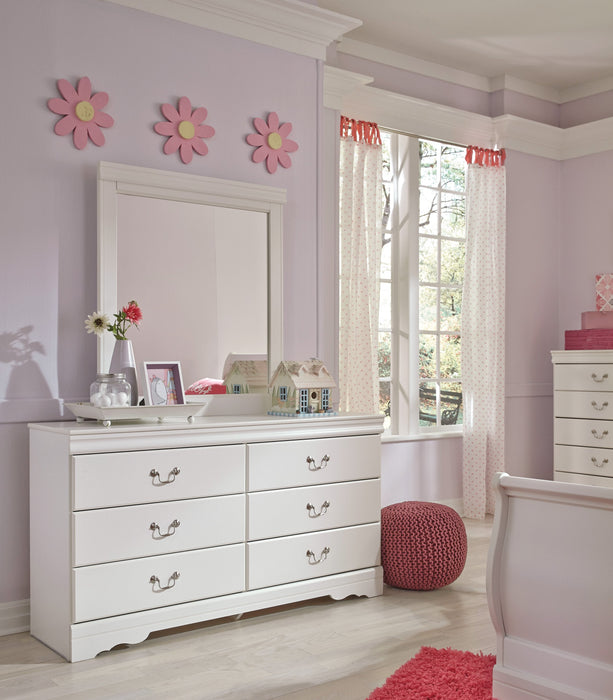 Anarasia White Youth Sleigh Bedroom Set - Lara Furniture