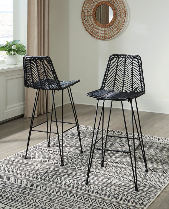 Angentree Bar Height Bar Stool (Set of 2) - D434-130 - Lara Furniture