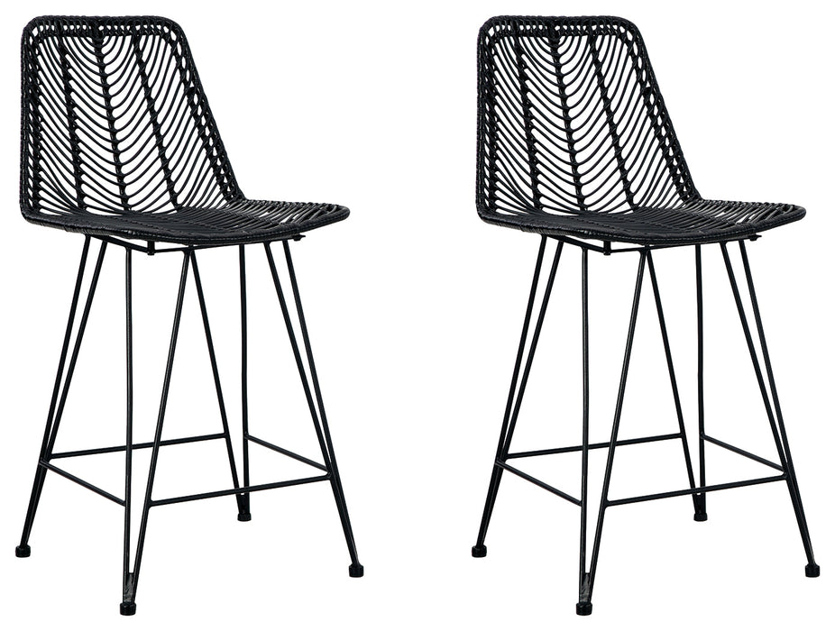 Angentree Counter Height Bar Stool (Set of 2) - D434-124 - Lara Furniture