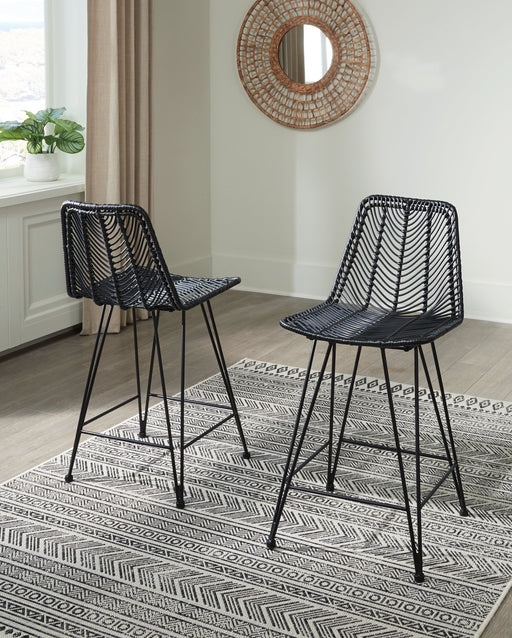 Angentree Counter Height Bar Stool (Set of 2) - D434-124 - Lara Furniture