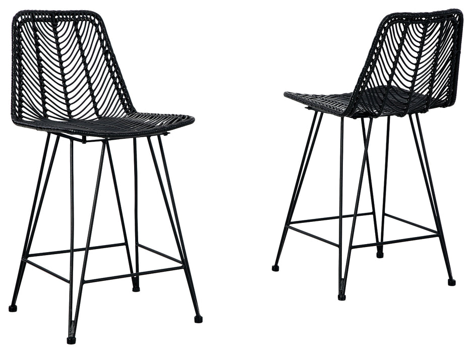 Angentree Counter Height Bar Stool (Set of 2) - D434-124 - Lara Furniture