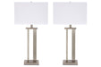 Aniela Silver Finish Table Lamp (Set of 2) - L204054 - Lara Furniture