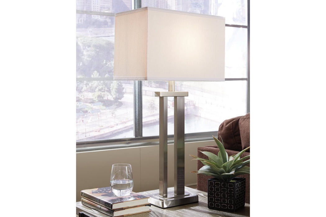 Aniela Silver Finish Table Lamp (Set of 2) - L204054 - Lara Furniture