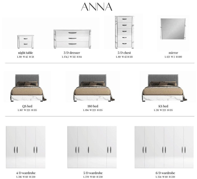 Anna Status Dresser/Mirror Set - Lara Furniture