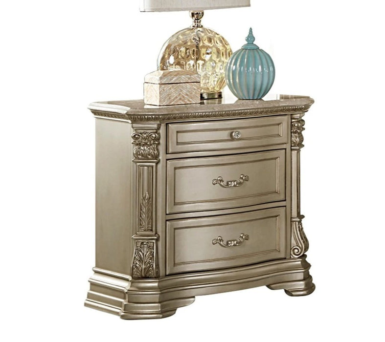 Antoinetta Champagne Nightstand - 1919NC-4 - Lara Furniture