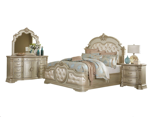 Antoinetta Champagne Panel Bedroom Set - Lara Furniture