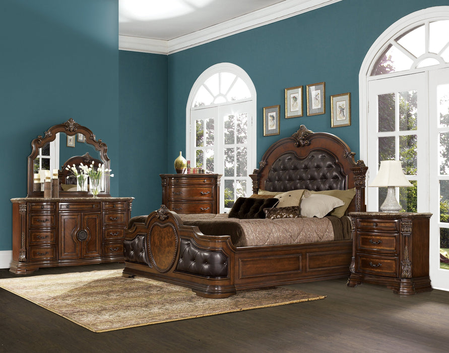 Antoinetta Cherry King Panel Bed - 1919-K - Lara Furniture