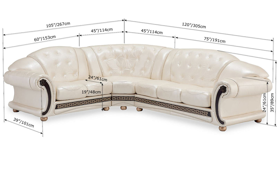 Apolo Sectional Pearl - i21496 - Lara Furniture