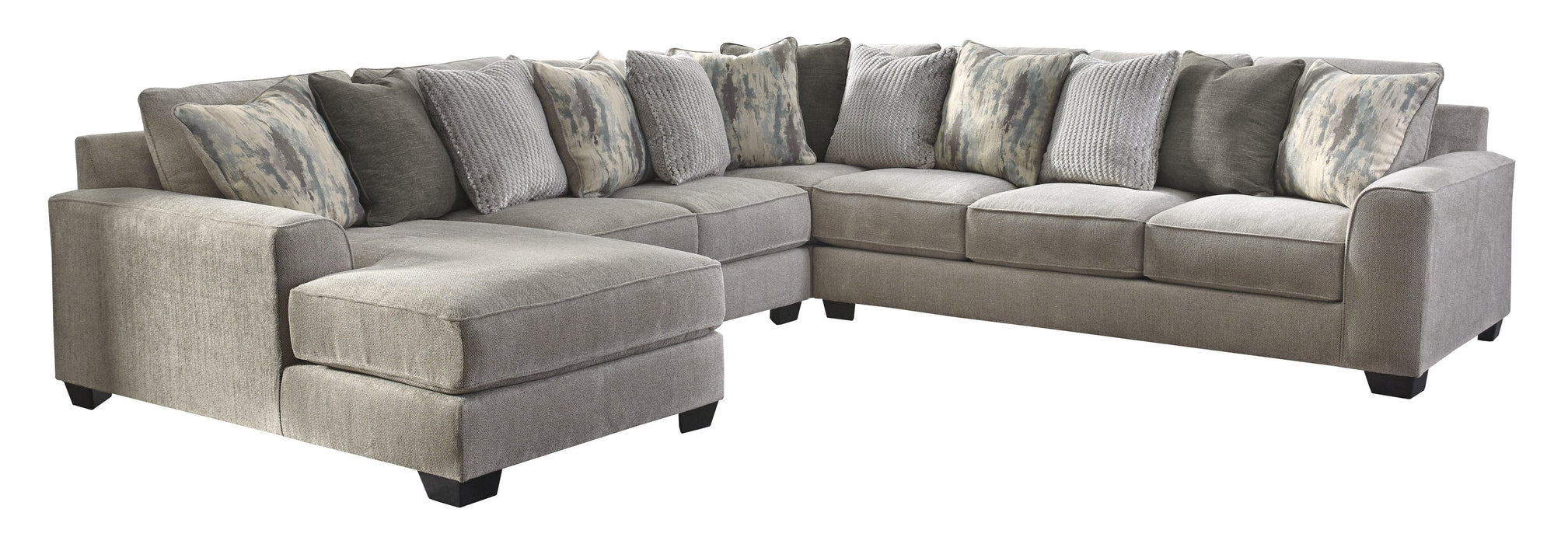 Ardsley Pewter LAF Large Sectional - Lara Furniture