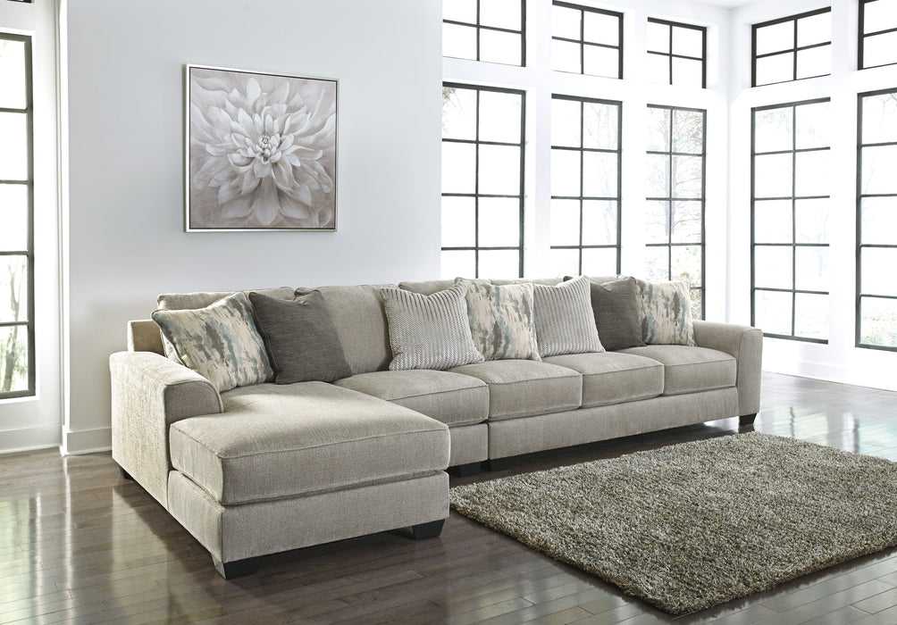 Ardsley Pewter LAF Large Sofa Chaise - Lara Furniture