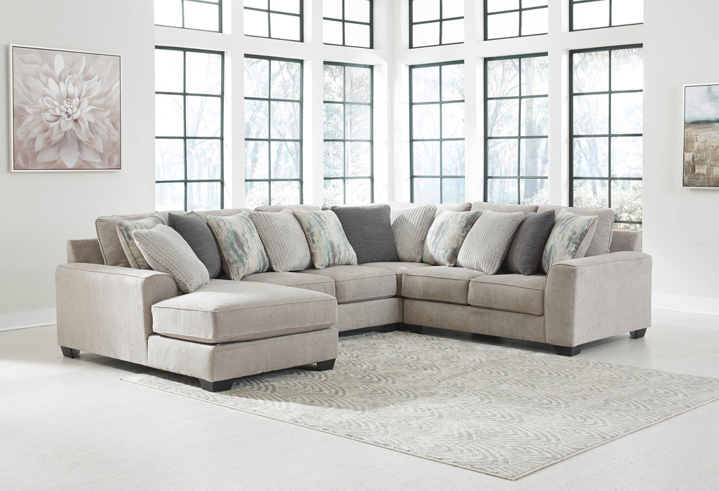 Ardsley Pewter LAF Sectional - Lara Furniture