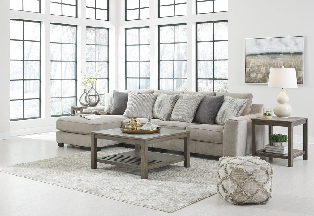 Ardsley Pewter LAF Sofa Chaise - Lara Furniture