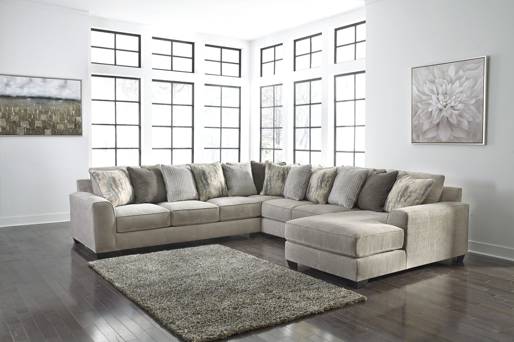 Ardsley Pewter RAF Large Sectional - Lara Furniture