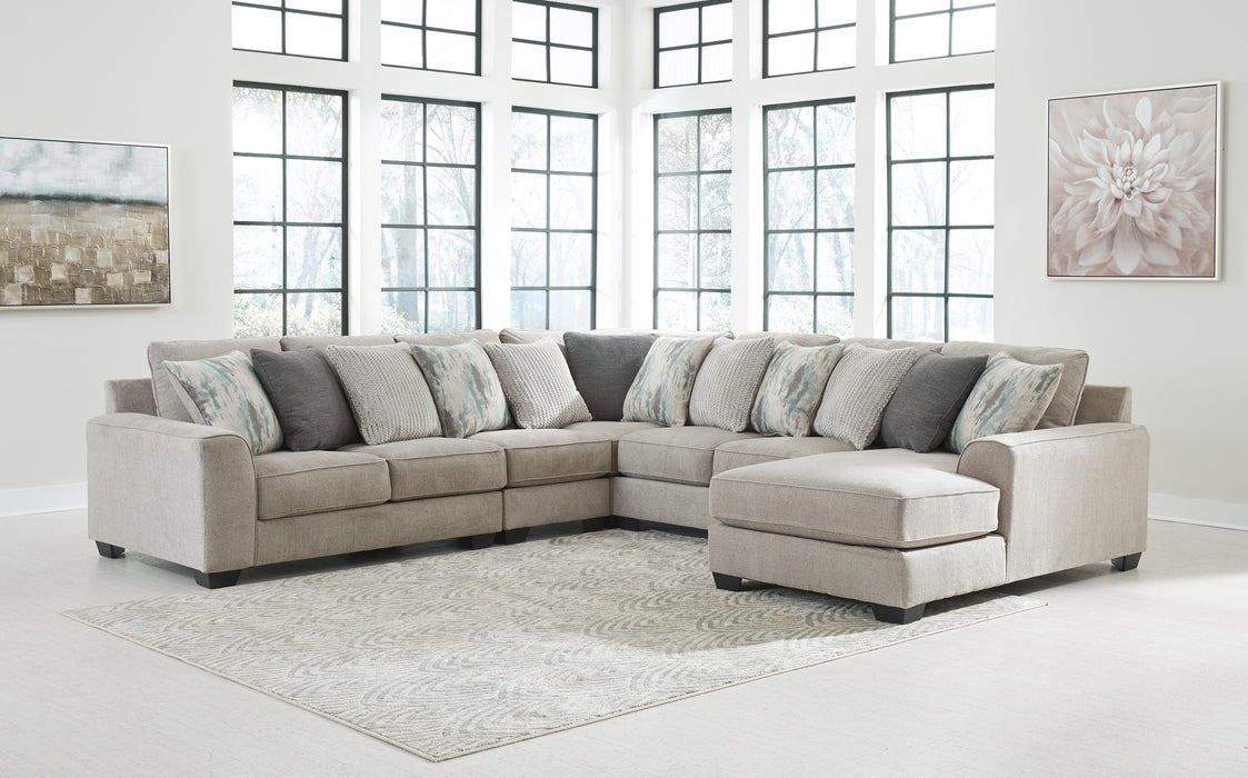 Ardsley Pewter RAF Sectional - Lara Furniture