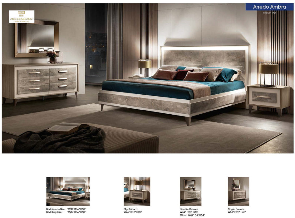 Arredoambra Bedroom By Arredoclassic With Double Dresser Set - Lara Furniture