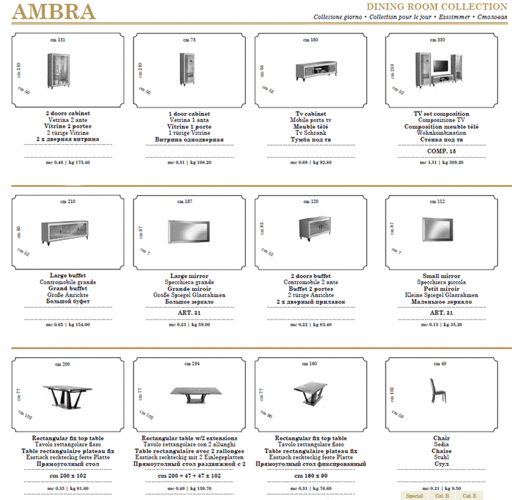 Arredoambra Dining By Arredoclassic Set - Lara Furniture