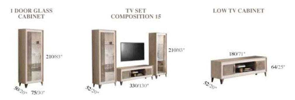 Arredoambra Entertainment Center By Arredoclassic, Italy Set - Lara Furniture