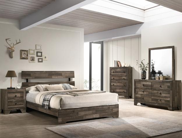 Atticus Brown Queen Panel Bed - B6980-Q-BED - Lara Furniture