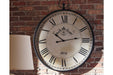 Augustina Antique Black Wall Clock - A8010110 - Lara Furniture