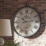 Augustina Antique Black Wall Clock - A8010110 - Lara Furniture