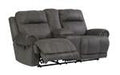 Austere Gray Reclining Loveseat with Console - 3840194 - Lara Furniture