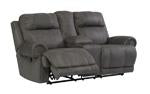 Austere Gray Reclining Loveseat with Console - 3840194 - Lara Furniture