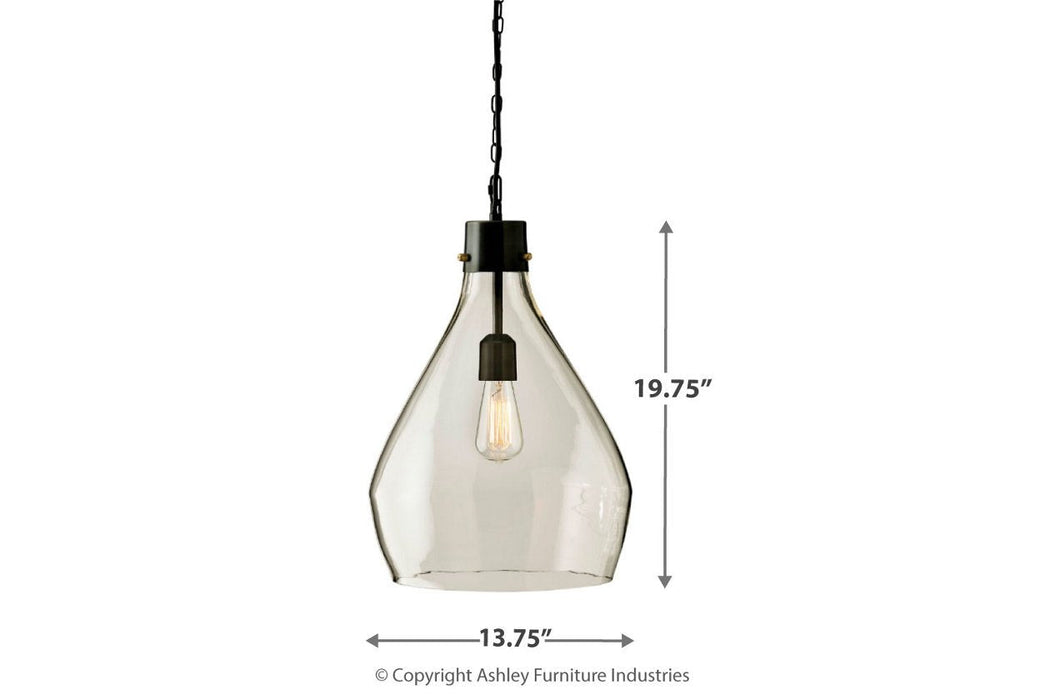 Avalbane Clear/Gray Pendant Light - L000468 - Lara Furniture