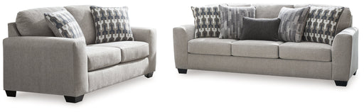 Avenal Park Sofa and Loveseat in Flannel - PKG019291