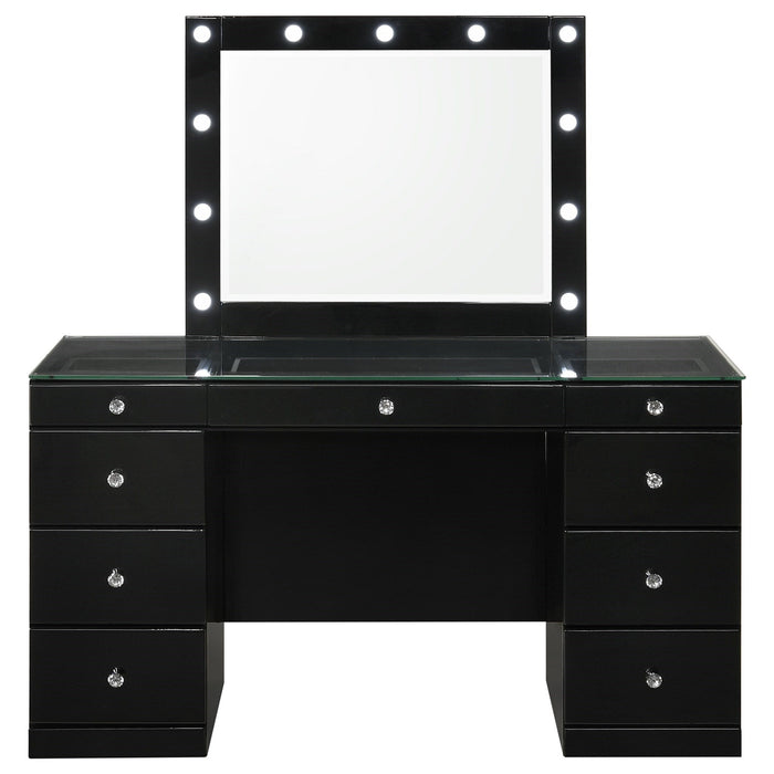 Avery Black Vanity - Lara Furniture