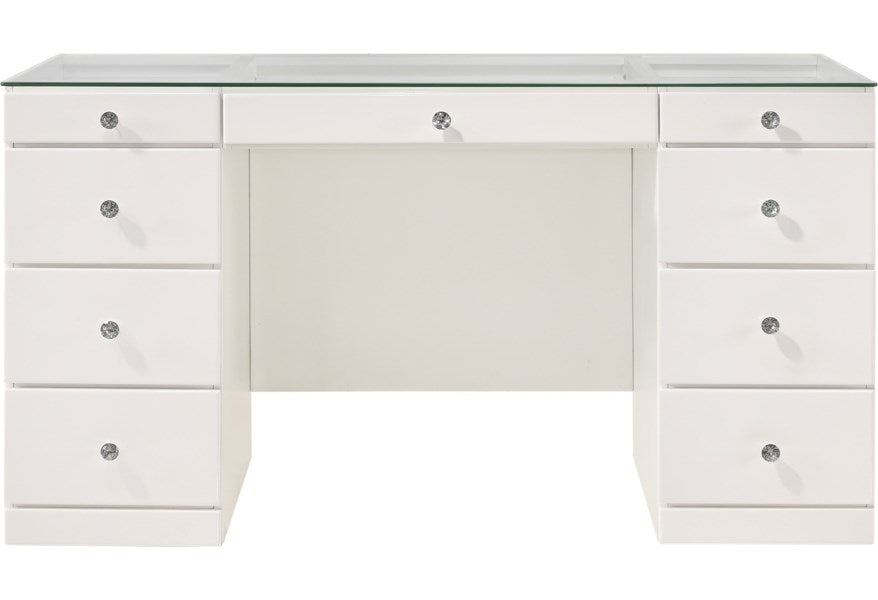 Avery White Vanity - Lara Furniture