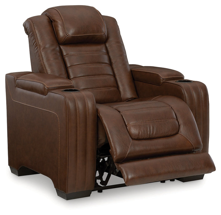 Backtrack 3-Piece Home Theater Seating in Chocolate - PKG010452