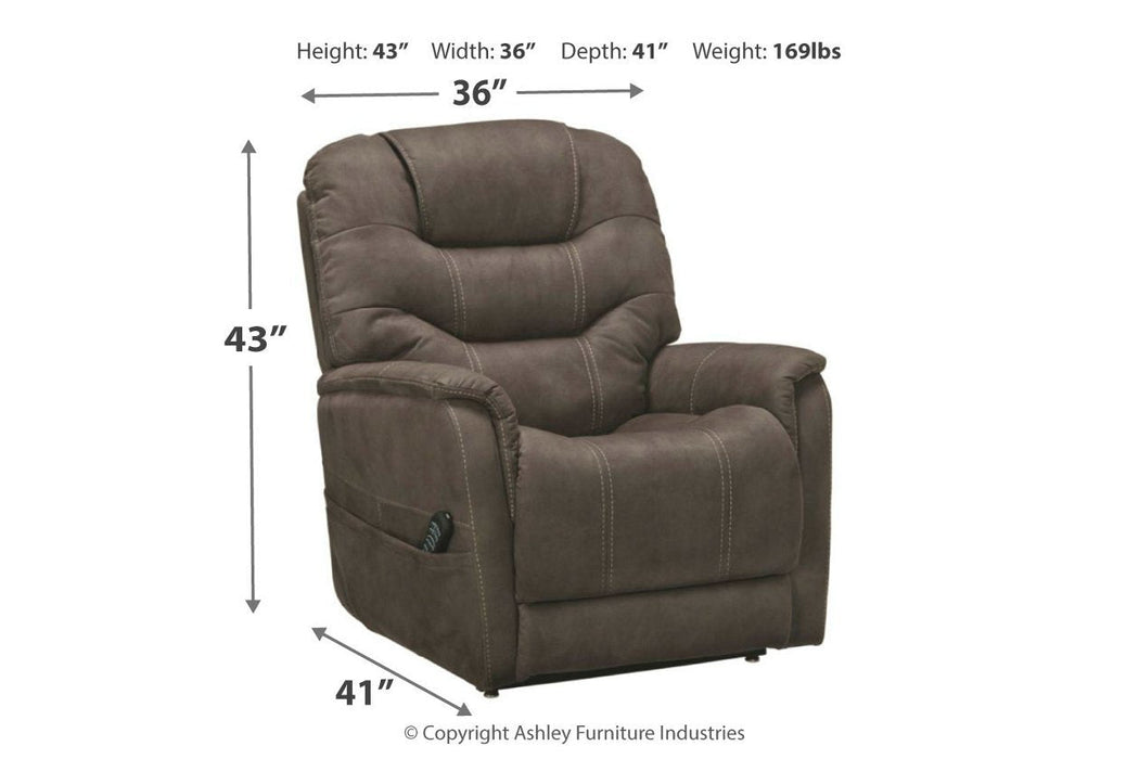 Ballister Espresso Power Lift Recliner - 2160412 - Lara Furniture