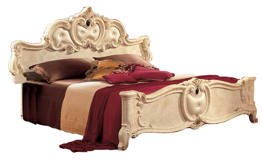 Barocco Bed Ivory, Camelgroup Italy Queen - Lara Furniture