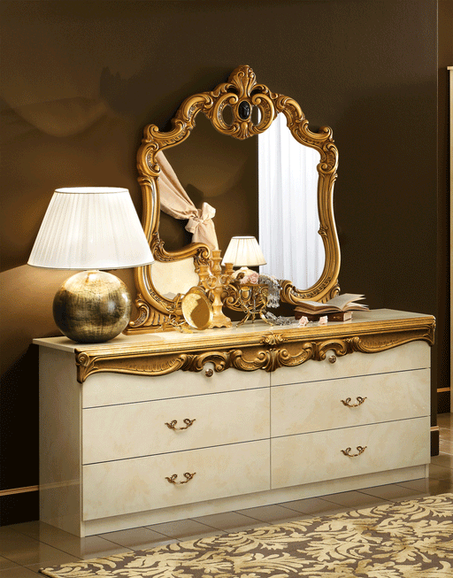 Barocco Dressers Ivory/Gold Set - Lara Furniture