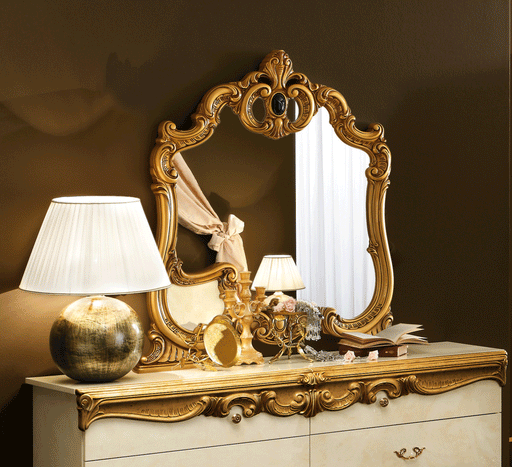 Barocco Ivory/Gold Mirror - i37954 - Lara Furniture