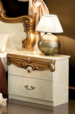 Barocco Ivory W/Gold Bedroom Set - Lara Furniture