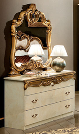 Barocco Ivory W/Gold Bedroom Set - Lara Furniture