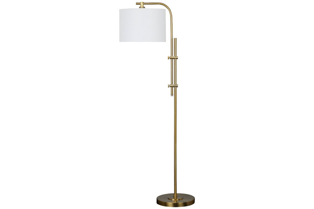 Baronvale Brass Finish Floor Lamp - L206051 - Lara Furniture