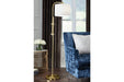 Baronvale Brass Finish Floor Lamp - L206051 - Lara Furniture