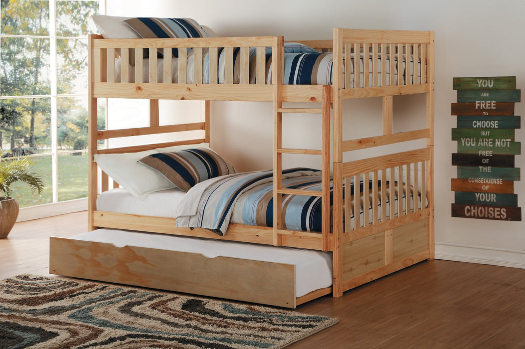 Bartly Pine Full/Full Bunk Bed | B2043 - Lara Furniture