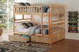 Bartly Pine Full/Full Bunk Bed | B2043 - Lara Furniture