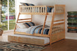 Bartly Pine Twin/Full Bunk Bed | B2043 - Lara Furniture