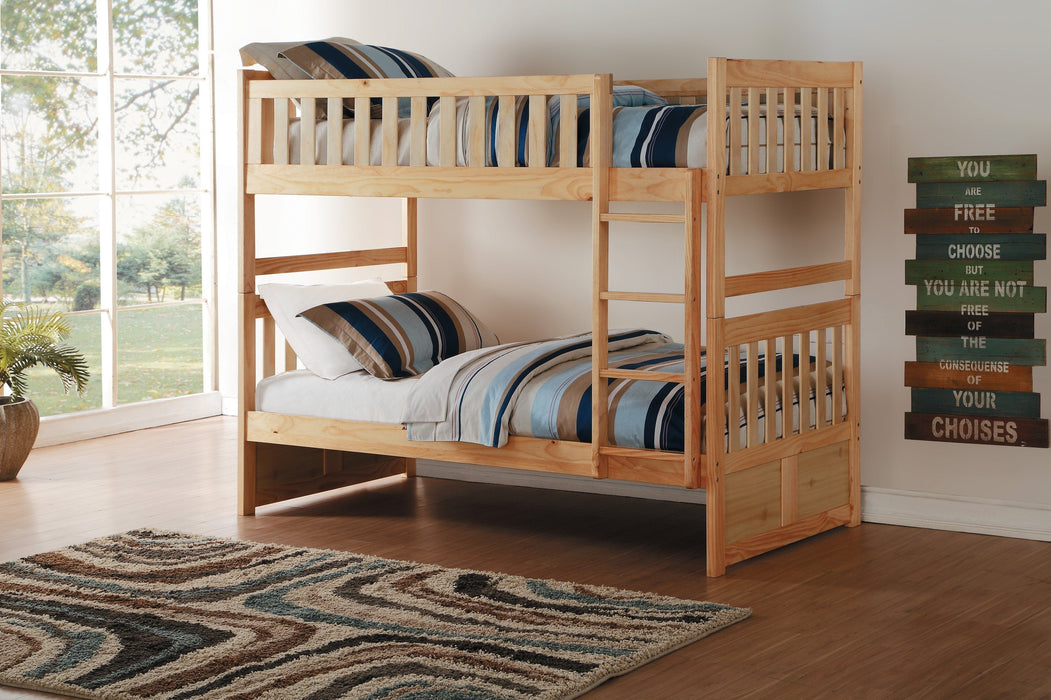 Bartly Pine Twin/Twin Bunk Bed | B2043 - Lara Furniture