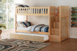 Bartly Pine Twin/Twin Reversible Step Storage Bunk Bed | B2043 - Lara Furniture