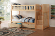 Bartly Pine Twin/Twin Reversible Step Storage Bunk Bed | B2043 - Lara Furniture